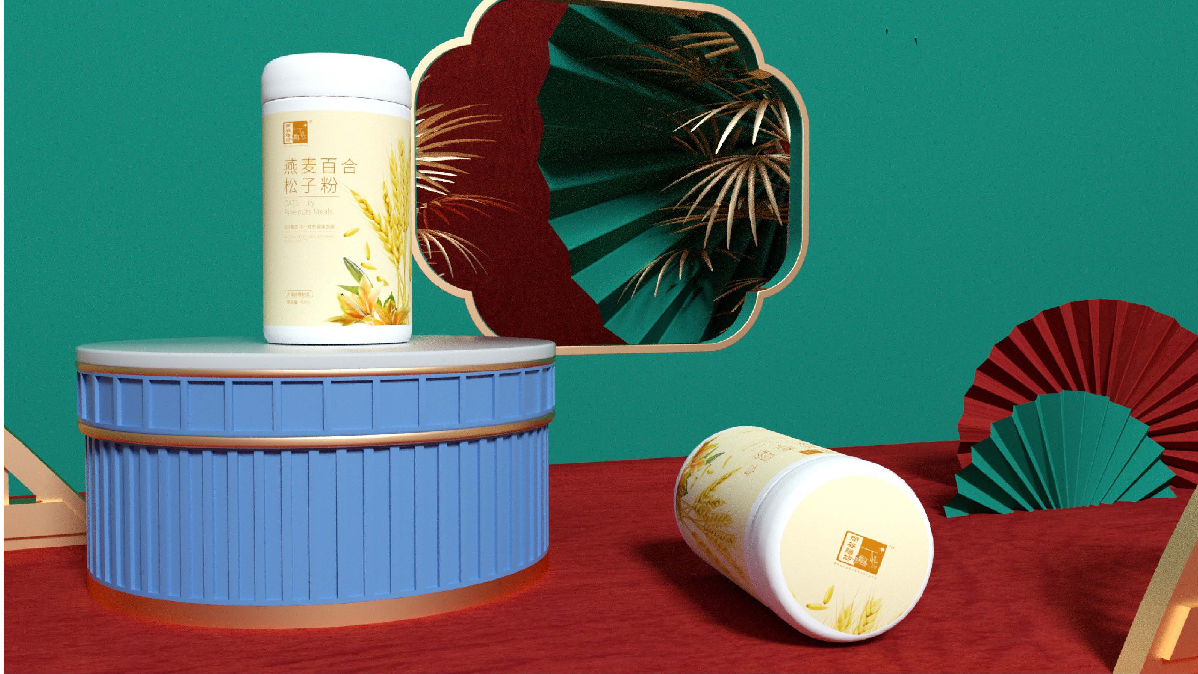 尚谷膳坊瓶貼設(shè)計