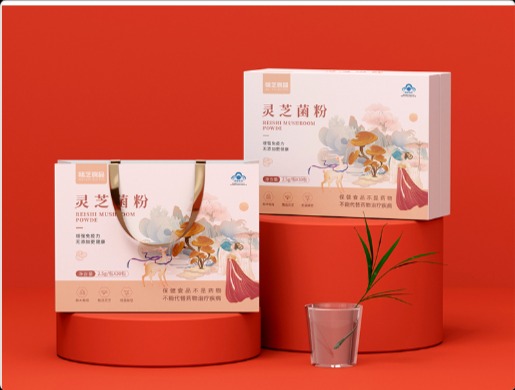 靈芝包裝設(shè)計(jì)-包裝設(shè)計(jì)-食品包裝設(shè)計(jì)-國潮插畫包裝